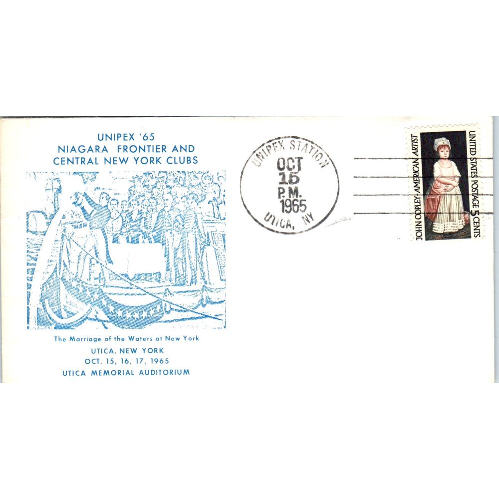 1965 Unipex Niagara Frontier & Central NY Stamp Club Cachet Postal Cover TI5-PC1 - Picture 1 of 2